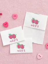 可愛い水蜜桃デザインの手作りエプロンと帽子【フルーツ装飾・居家用】