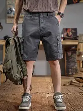 アメリカンスタイルの重厚感あるヴィンテージ工装ショートパンツ【純棉・フィット・カジュアル】