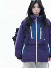 軽量で暖かい！女性用取り外し可能な白鹅绒内蔵ウィンドブレーカー【冬用・防寒・登山対応】
