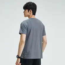 メンズ夏用短袖フィットネスウェア【ゆったりデザイン・屋外ランニング・速乾・バスケットボールトレーニング用】