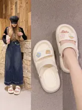 快適な厚底防滑EVA製サンダル【夏用・オープントゥ・ファッションデザイン】（セットアップ対応）