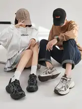 厚底デザインの老爹風シューズ【男女兼用・秋冬用・カジュアル・スポーツ】