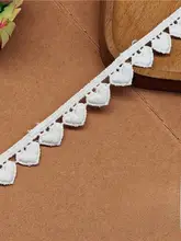 心形ピンクの水溶刺繍レーストリム【幅広・ロリータスタイル】