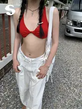 ビキニ タンクトップ 女性 セクシー 交差デザイン 夏用