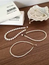 ブレスレット 小粒パール ラウンド 14Kゴールドプレート シンプル 繊細 上品 きれいめ おしゃれ