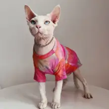無毛猫用衣服【スフィンクス・コーニッシュ・肌に優しい・夏用・エアコン対応】
