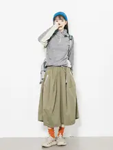 アウトドア用速乾ワイドスカート【夏季・ウィメンズ・Aラインデザイン・ゆったりフィット】（セットアップ対応）