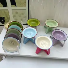 猫用陶器フライングソーサー皿【抗転倒・食器洗浄可】