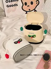 可愛いデスクトップゴミ箱【蓋付き・ミニ収納・家庭用・リビング・ベッドルーム用】