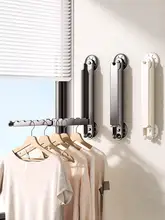 吸盤 インビジブルフォールディング 物干しスタンド 伸縮式 洗濯物用ハンギングフォーク