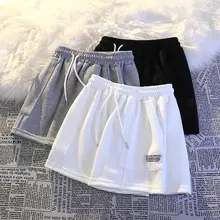 夏用ショートパンツ【白と灰色・ゆったりしたデザイン・外出にも適】