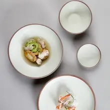 陶器プレート 盛り付け皿 ステーキ皿 深皿 サラダ皿 家庭用 創造的