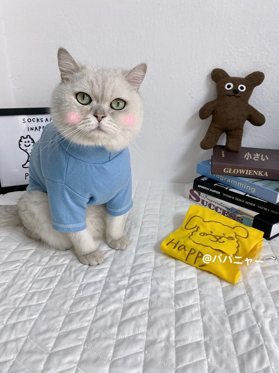 ペット用Tシャツ：犬猫用カジュアルスタイルで引っ掛け防止を実現