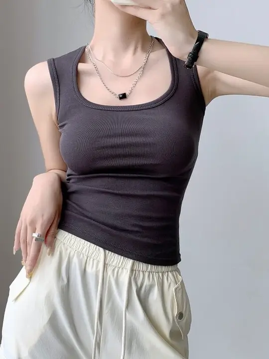 極上の柔らかさのワイドストラップタンクトップ【体型カバー・スリムフィット・春夏用】