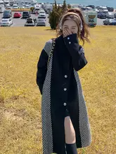 優雅なデザインのロングウールコート【秋冬用・高級感・ひざ丈・女性用】