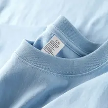 赤ちゃんブルー 無地コットンワイドフィット半袖Tシャツ【ユニセックス・人気カラー】