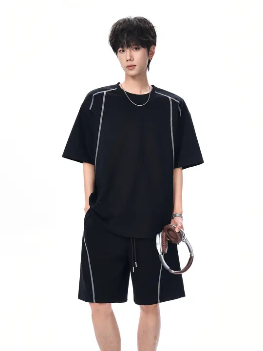 セットアップ 2点セット ユニセックス 半袖Tシャツ ハーフパンツ カジュアル ルーズ 着回し スポーツ 夏