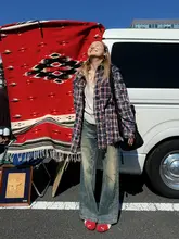 流浪共和 デニムパンツ【レトロ洗い加工・ストレート・綿100%・秋冬用】