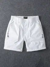 コットン製 メンズカーゴショートパンツ【夏用・ストレート・伸縮性・多ポケット・フィット】（セットアップ対応）