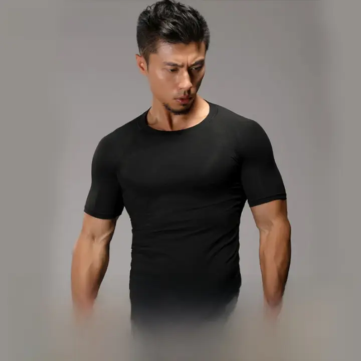 メンズフィットネスウェア【速乾・通気性・ショートスリーブ・トレーニングTシャツ】
