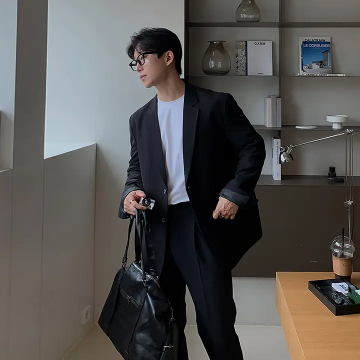 春季用 メンズ薄手ジャケット【シンプルデザイン・カジュアルスタイル・無地】（セットアップ対応）