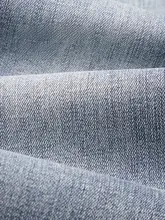 中腰水洗い刺繍入りストレートデニムパンツ【春用・メンズ】