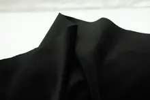 黒の天鹅绒平绒全棉ストレッチ生地【スーツデザイン用】