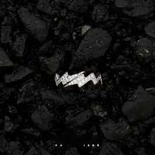 満載のストーンデザイン925スターリングシルバー調整可能なレトロリング【ユニセックス・稲妻モチーフ】
