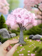 リアルな鉄線さくらのミニチュアモデル【ベース付き・DIY景観用手作りギフト】