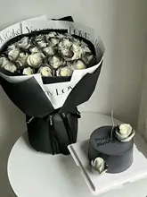 人工造花 黒いバラのブーケ【誕生日・記念日ギフト・男性向け】