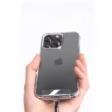 耐久性のある透明な携帯電話ストラップクリップ【防落下・薄型・ユニセックス向け】