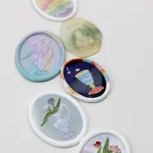 花柄ワイングラス・プレート・花瓶・封筒スタンプ・DIY印