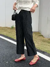 ゆったりシルエットのデザインパンツ【小柄対応・ストレート・カジュアル】（セットアップ対応）