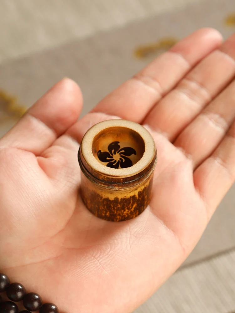 手作り紫竹カバーの茶器用トレー：禅意デザインで和風空間を演出