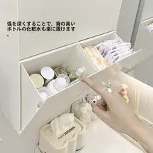 トイレ用サイド収納ラック【ティッシュボックス・ヴィンテージスタイル・トイレットペーパーや生理用品収納】（セットアップ対応）