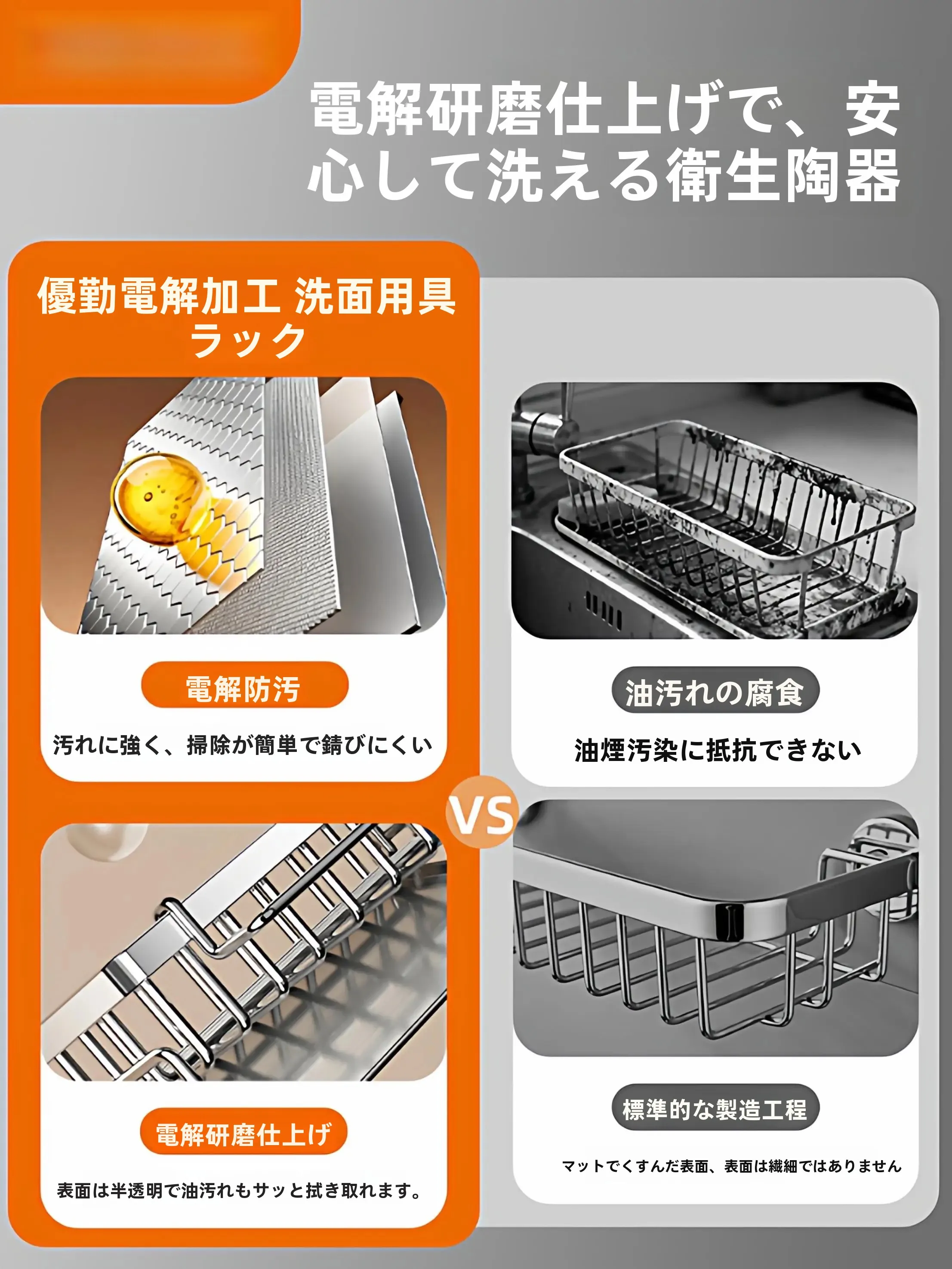 キッチン用水切りラック：カウンター下収納に最適な水槽用収納設計