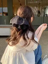 エレガントなレースチュールヘアゴム【後頭部用・ドレスアップ】