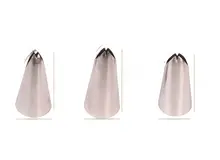 葉っぱとリボンデザインの304ステンレス製クリーム用絞り口【小型・お菓子作り用】