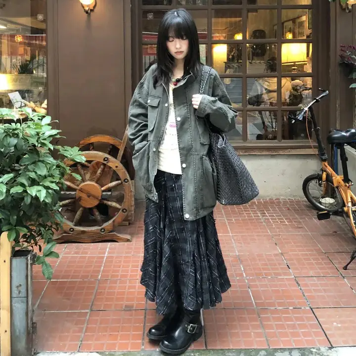 アメリカンバーナースタイルのヴィンテージ加工ワークジャケット【落ち感のあるデザイン】