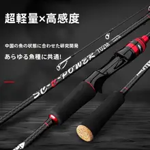 初心者向けのルアーロッド【スピニングリール対応・遠投用・軽量・二重ティップ】