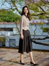 高端感漂う2色使いのドレス【フォーマル・スーツスタイル・女性用】