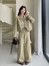 春季のトレンド！チェック柄のジャケットとワイドパンツ【ファッションデザイン・カジュアル】（セットアップ対応）