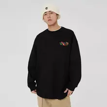 重厚なコットン長袖Tシャツ【レディース・秋用・ラウンドネック・ベーシック】
