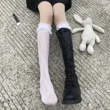女児用 ロリータスタイル 膝下レースソックス【ヴィンテージ風・可愛らしいデザイン】