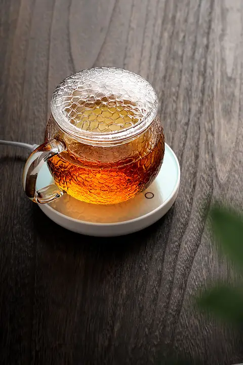 保温底座付きお茶用ヒーター【恒温・オフィス用・ティーコースター】