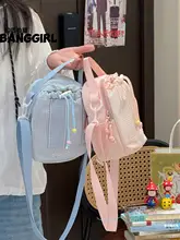 多機能キャンプ用チェック柄小型バックパック【女性用・斜め掛け・軽量・水筒収納・携帯電話用】