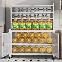 多層型 キッチン収納ラック【電子レンジ用・床置き・収納力抜群】