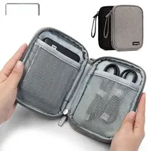 防震対応のモバイルハードディスク収納ポーチ【データケーブル収納可能・二点収納対応】（セットアップ対応）