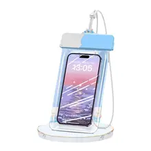 水中撮影対応スマートフォン防水ケース【タッチスクリーン・ネックストラップ付き・浮き・防水】