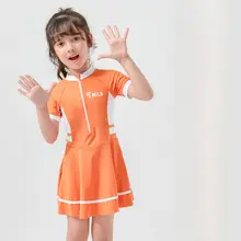 女の子用スカートタイプ競技水着【分体型・快適な着用感・ビビッドカラー】（セットアップ対応）
